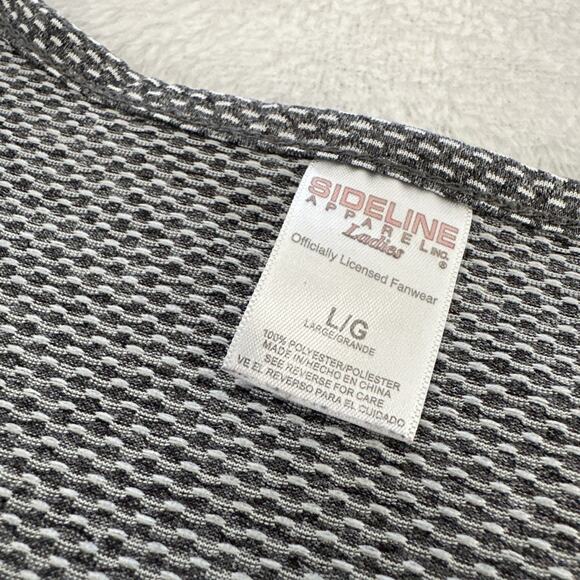 Oregon Ducks Sideline Apparel Fanwear Womens Size Large Gray Racerback Tank Top - Picture 3 of 7